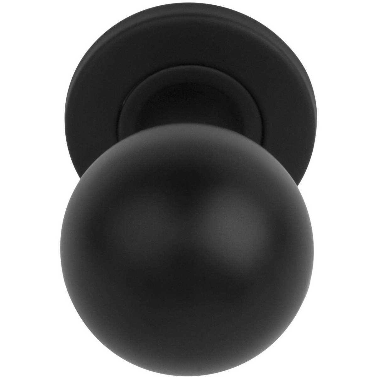 Formani BASIC LB501D voordeurknop zwart mat – vooraanzicht