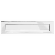 Formani BASICS LB535 briefplaat gepolijst RVS 330x80 - vooraanzicht