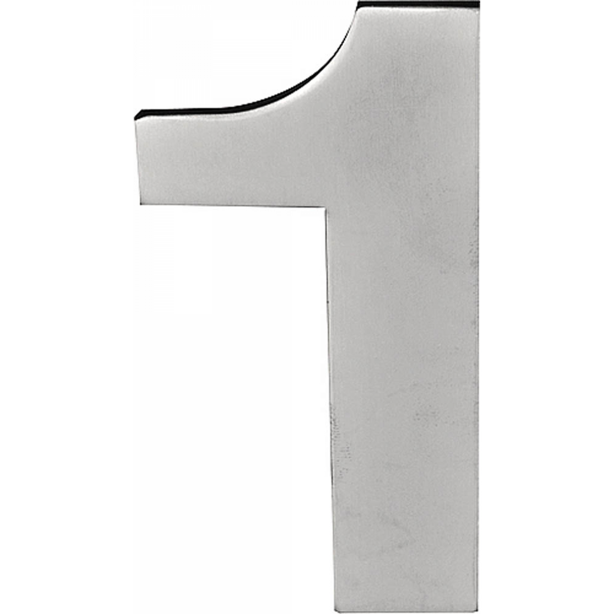Formani BASICS huisnummer 1 in mat RVS (100 mm) – vooraanzicht