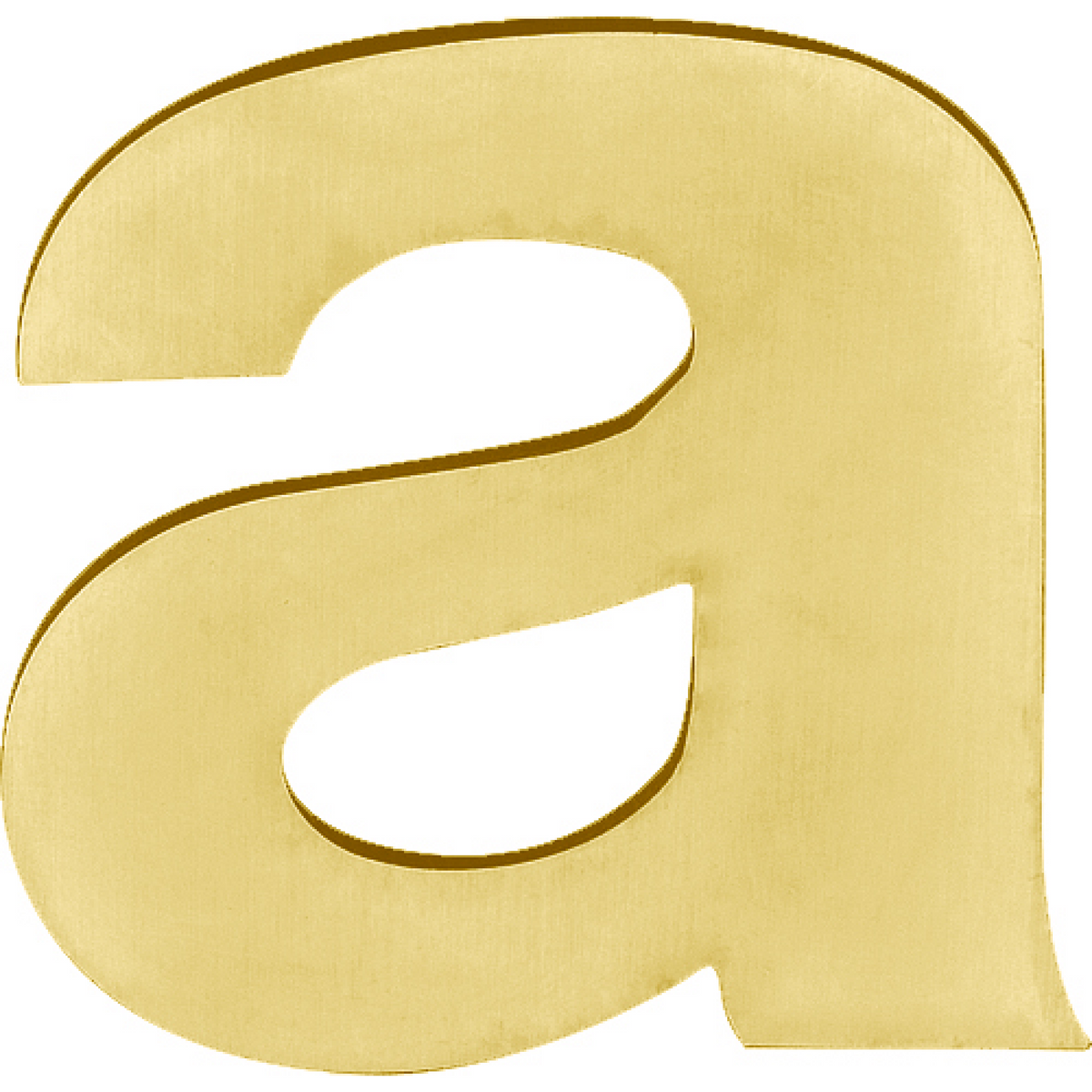 Formani BASICS huisletter A in mat goud met PVD-coating – vooraanzicht