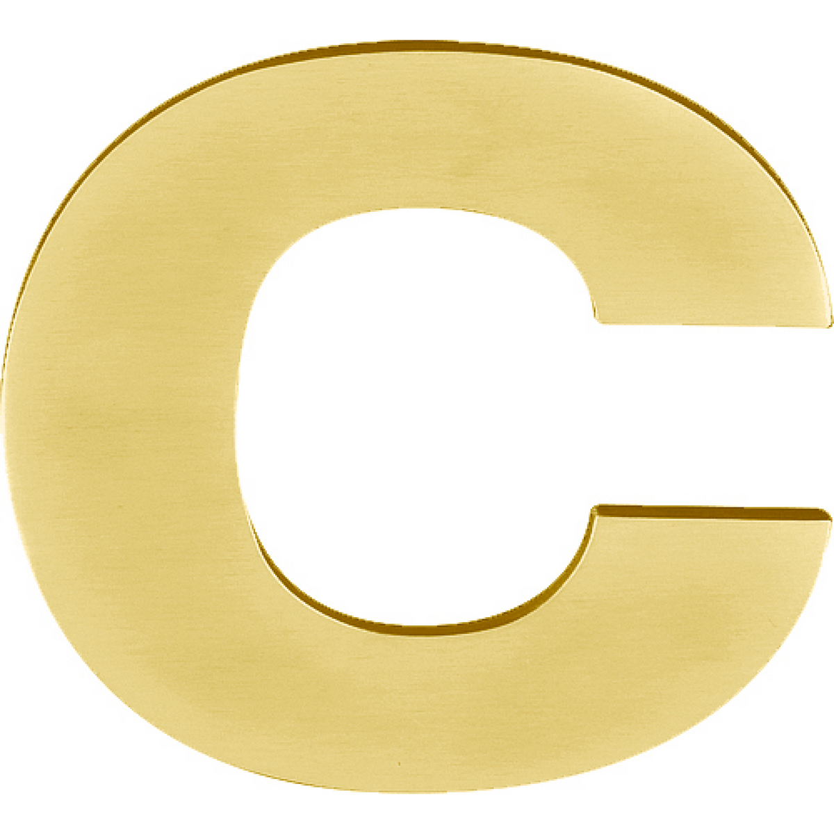 Formani BASICS huisletter C in mat goud met PVD-coating – vooraanzicht