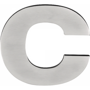 Formani BASICS huisletter C in mat RVS met PVD-coating – vooraanzicht