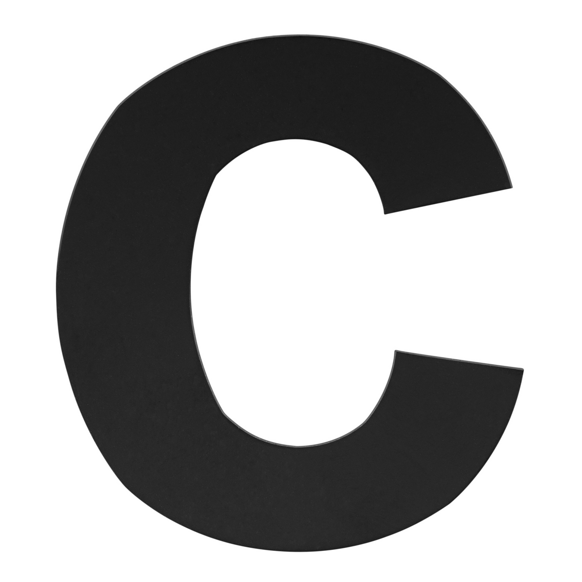 Formani BASICS huisletter C in mat zwart – vooraanzicht