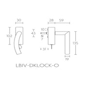 Formani LB4-DKLOCK-O draaikiepgarnituur mat zwart – montagesjabloon