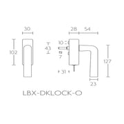 Formani LB10H-DKLOCK-O draaikiepgarnituur mat zwart – montagesjabloon