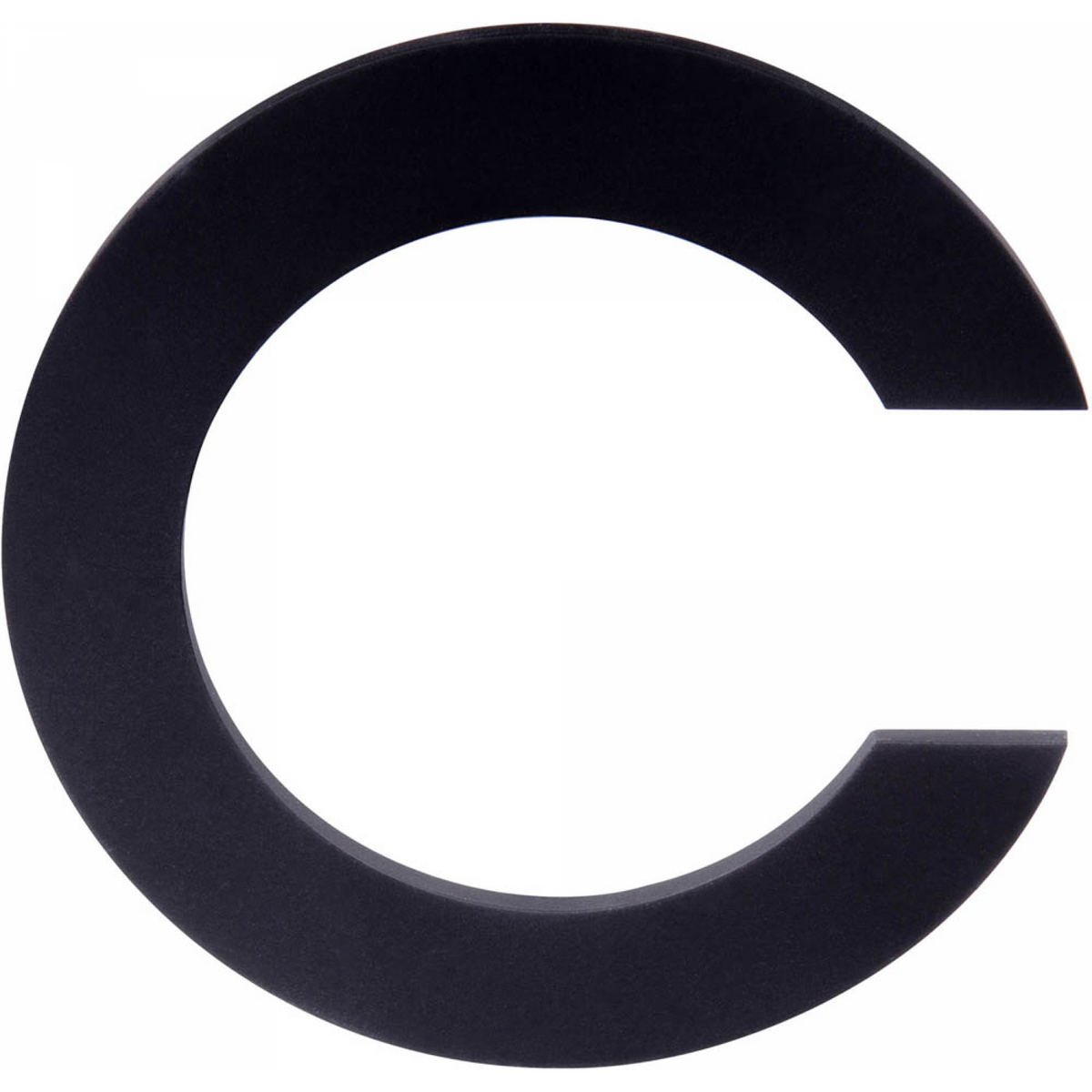 Formani SQUARE huisletter C in mat zwart (150 mm) – vooraanzicht
