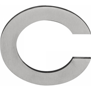 Formani SQUARE huisletter C in mat RVS (150 mm) – vooraanzicht