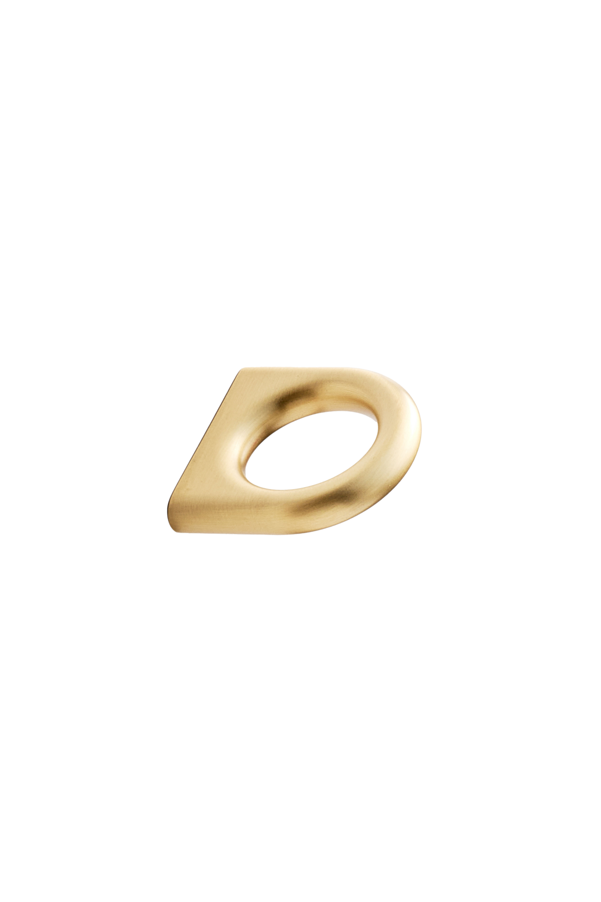 Furnipart meubelknop Geluk knop geborsteld goud vooraanzicht
