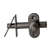 Mariani insteekgrendel Vienna 50mm PVD Gun Metal met sluitplaat vooraanzicht