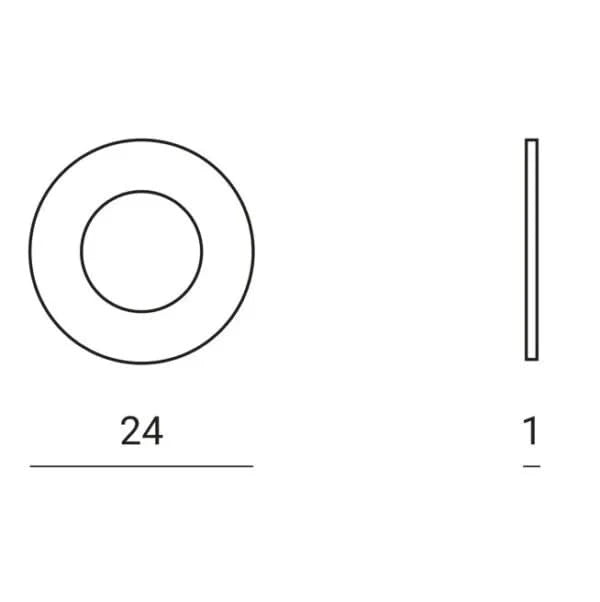 Nuda krukrozet 24mm mat zwart – detail