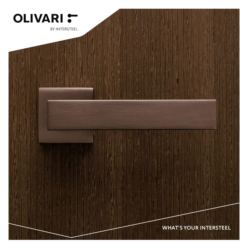 Olivari deurkruk Diana brons mat titaan PVD detail