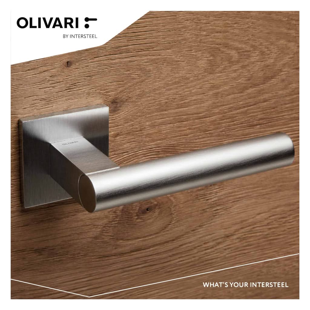 Olivari deurkruk Euclide Q chroom mat detail 2