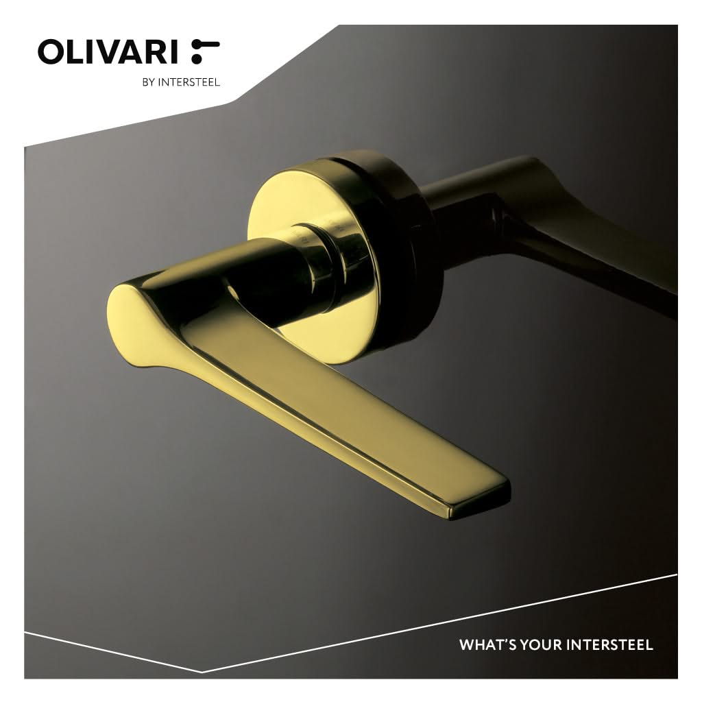 Olivari deurkruk Lama L messing titaan PVD detail