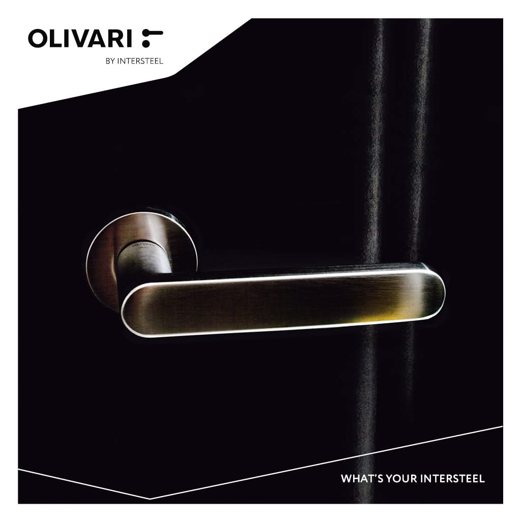 Olivari deurkruk Link RVS mat titaan PVD detail