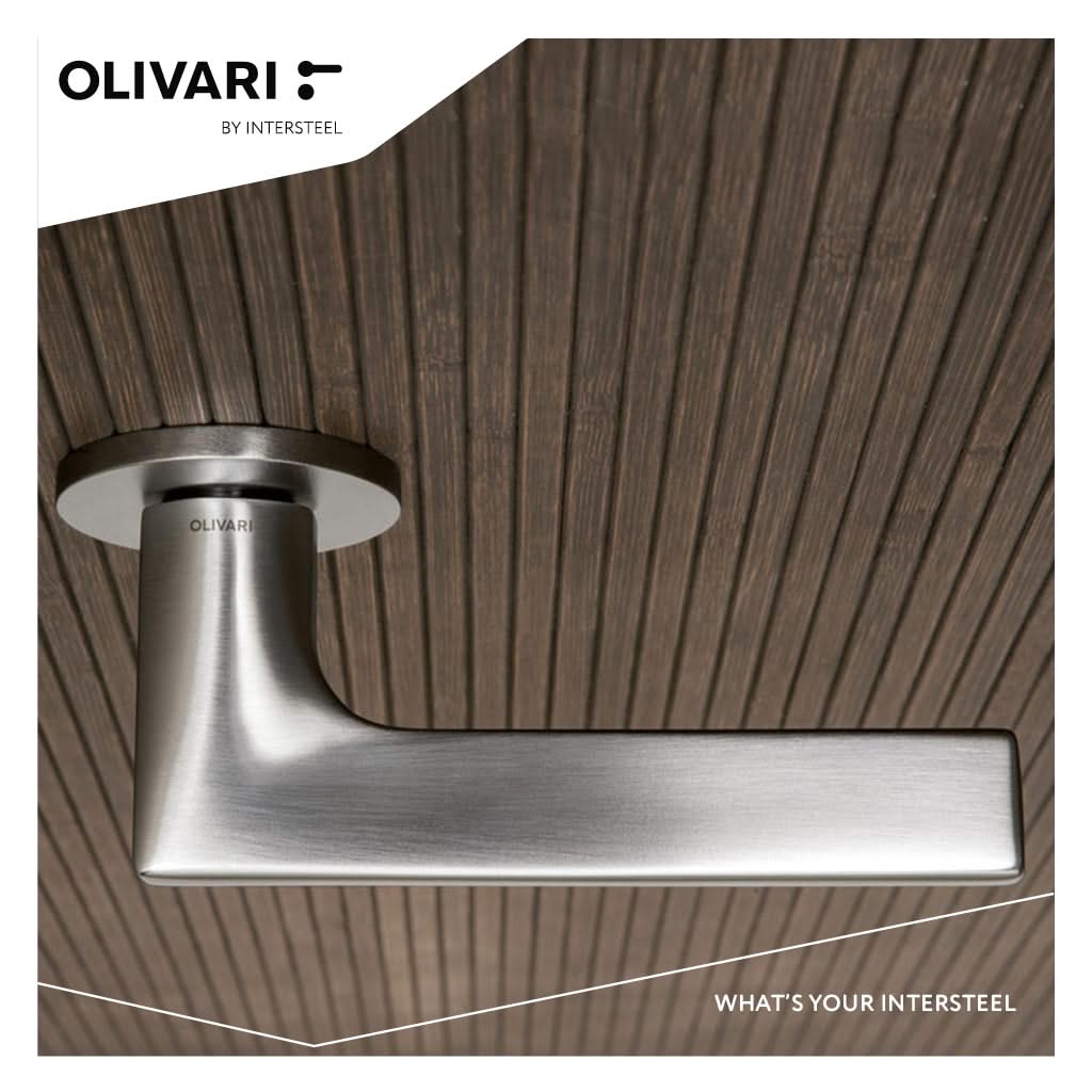 Olivari deurkruk Lotus chroom mat detail 2