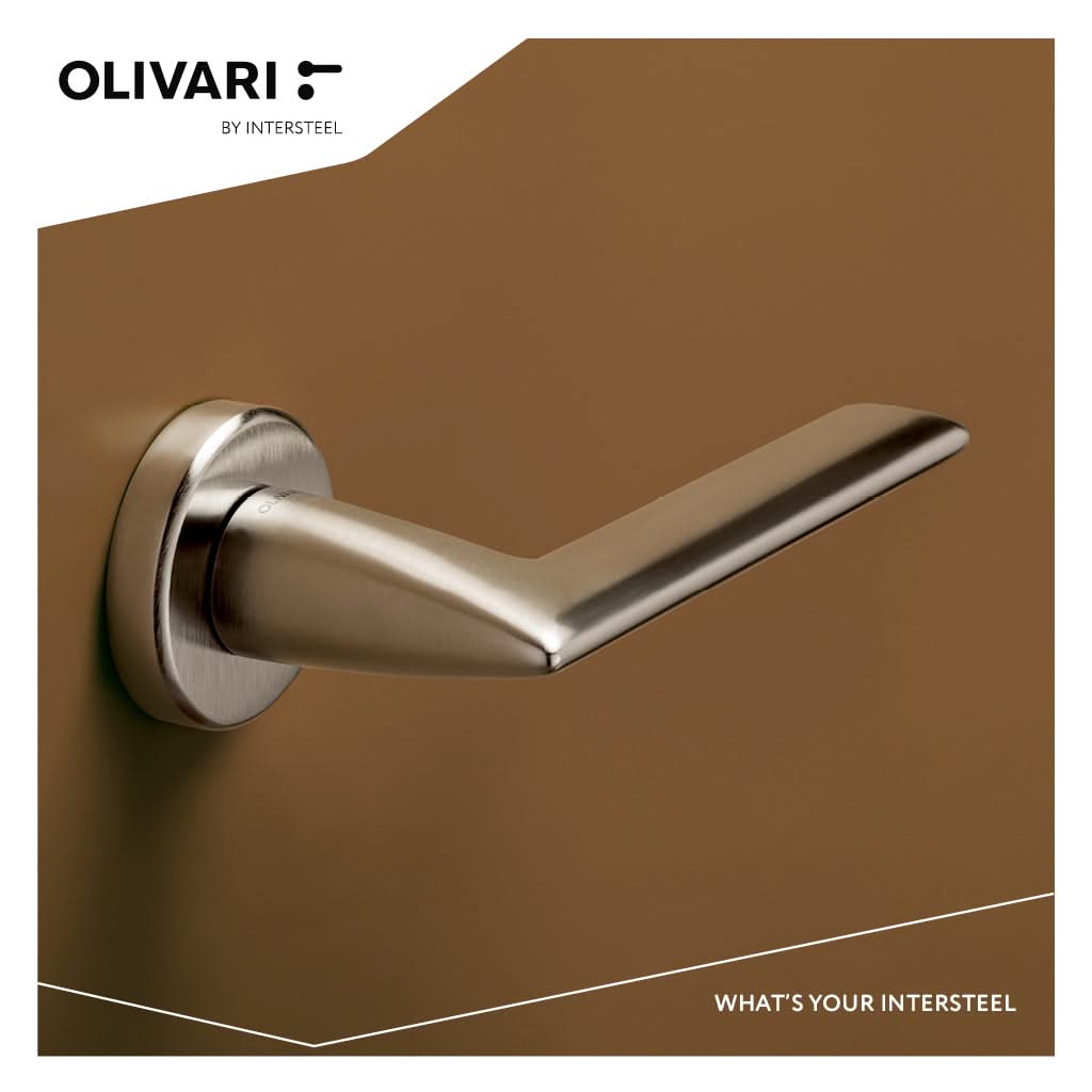 Olivari deurkruk Tecno chroom mat detail