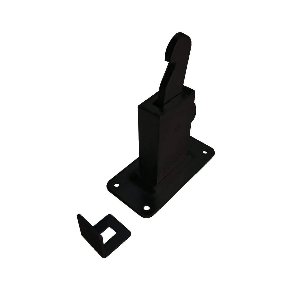 Dulimex DX deurvastzetter Heavy Duty wandmodel zwart - vooraanzicht