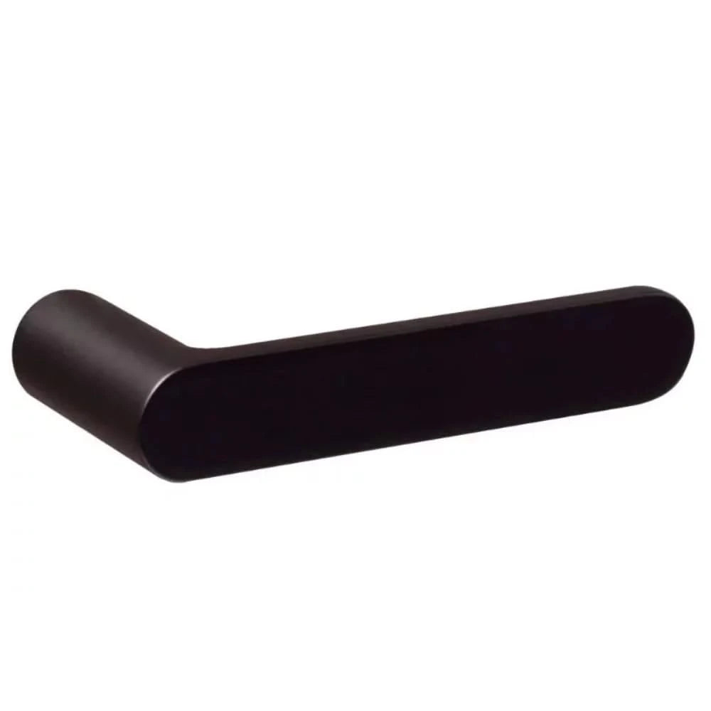 NUDA Pure deurkruk mat zwart op minimalistisch rozet vooraanzicht