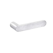 NUDA deurkruk Pure satijn chroom op minimalistisch rozet – vooraanzicht