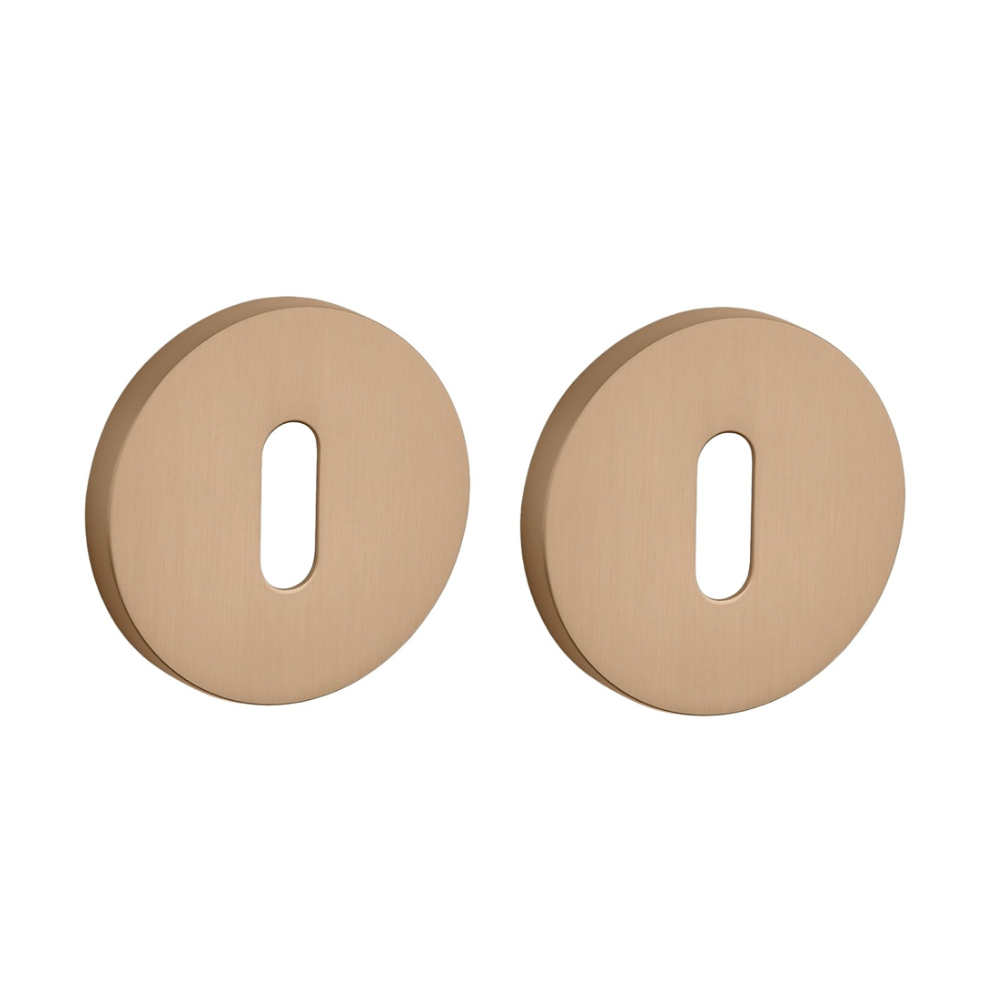 STILE sleutelrozetten rond 53x7 mm licht brons - vooraanzicht