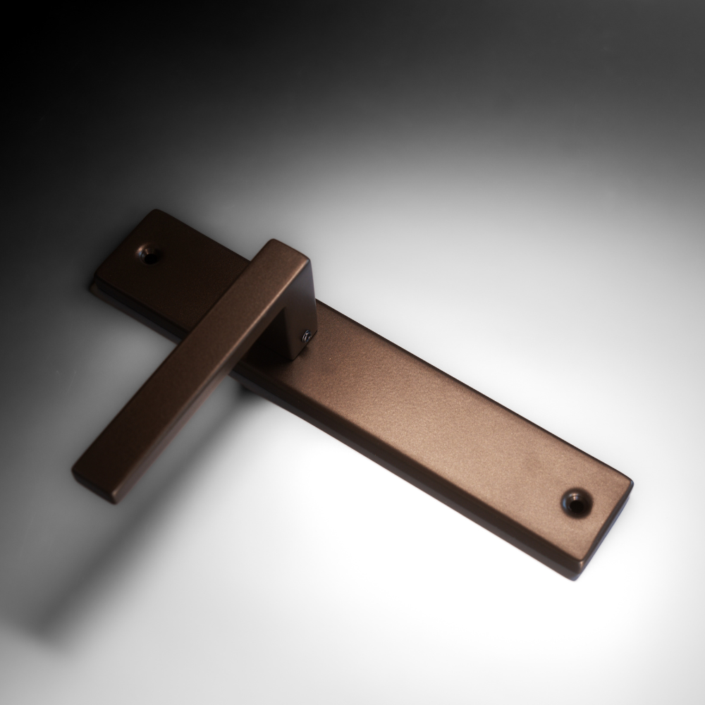 Griff Meister deurkruk Fortis Brons op schild Blind – afbeelding 3