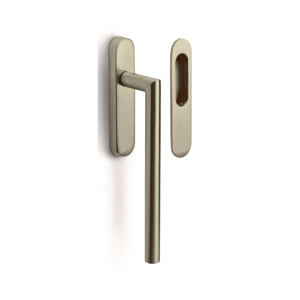 Formani LB230 BASICS hefschuifdeurbeslag kruk/kom PVD champagne - vooraanzicht