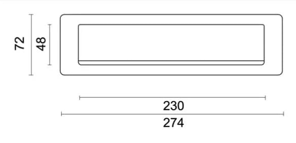 HDD Pro brievenklep rechthoekig Messing gepolijst – detail