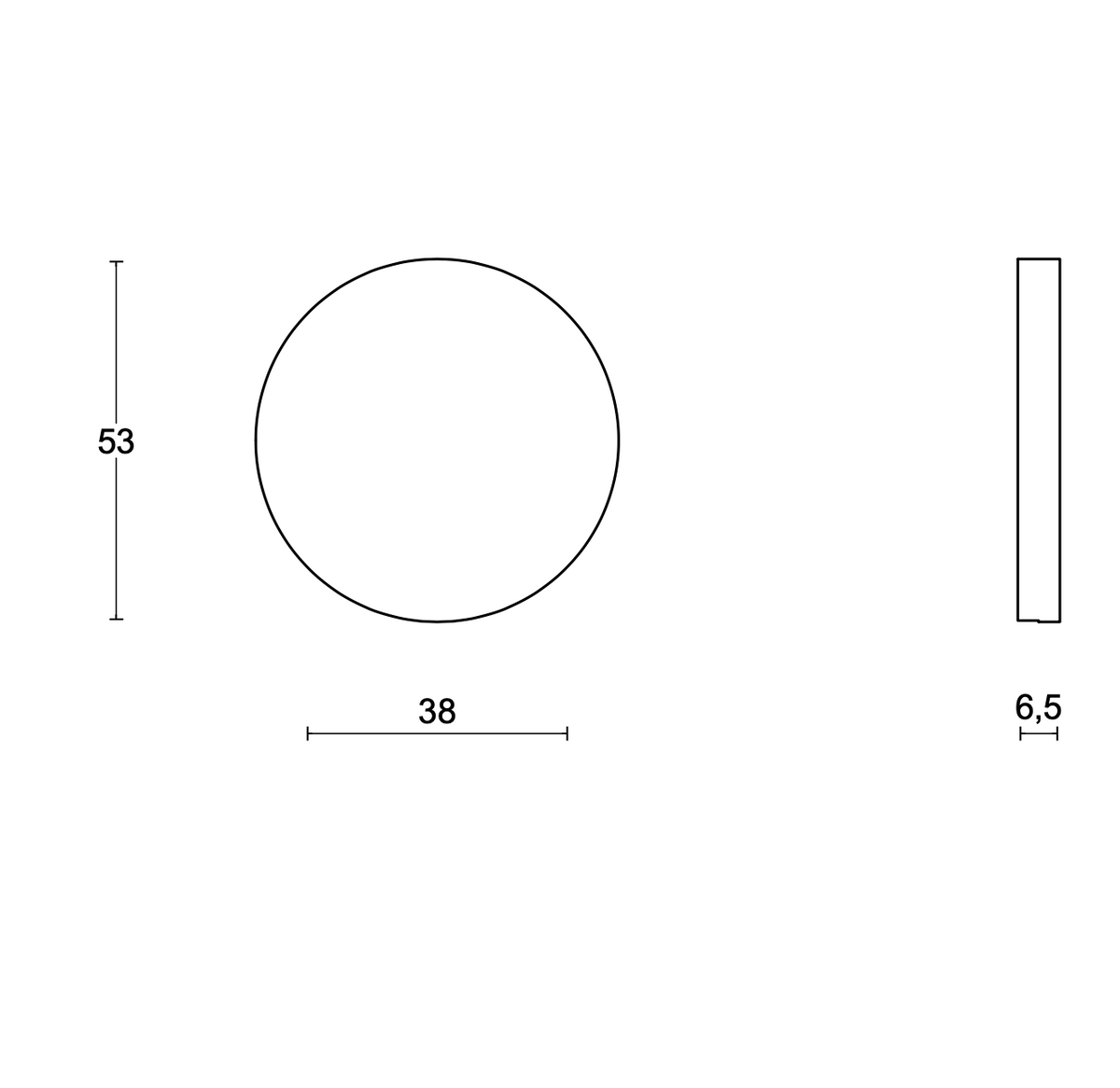 FORMANI BBB53 blind rozet rond PVD Champagne – detail