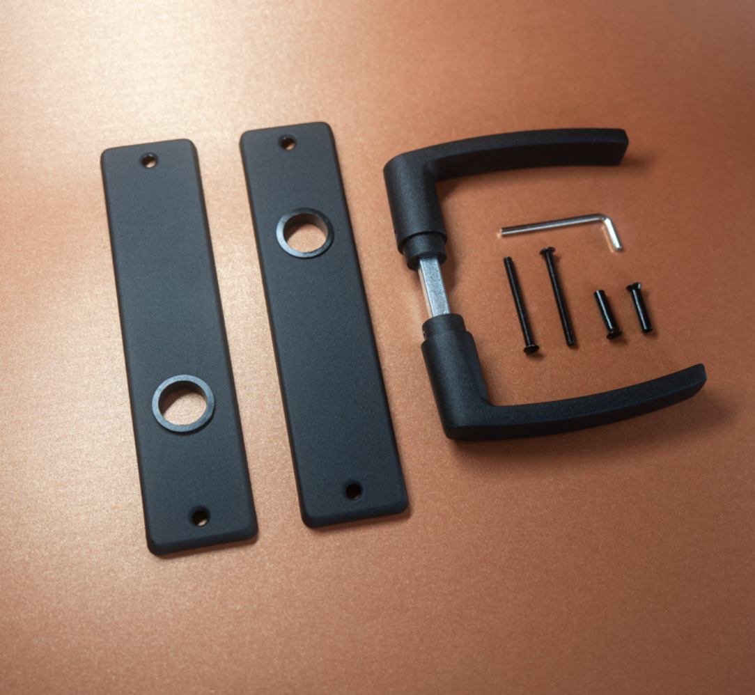 Deurkrukken Edge Kruk Blok Zwart – detail en afmetingen