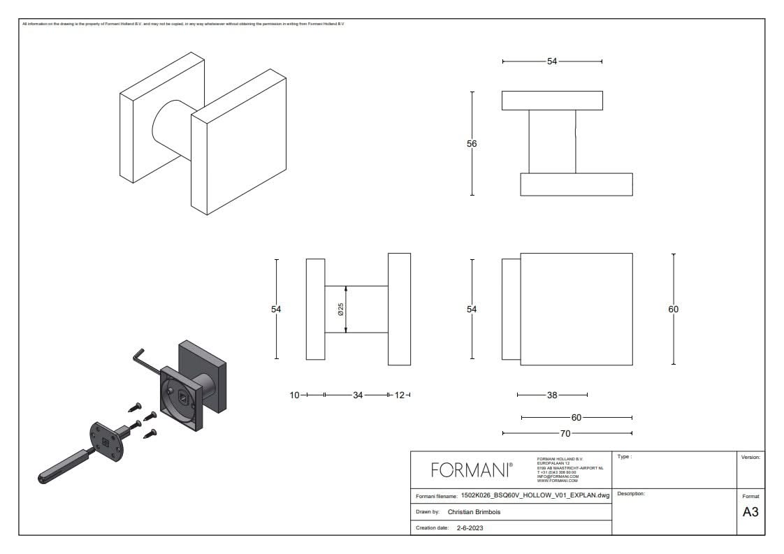 Formani | Complete Voordeurset | knop/kruk | Mat Zwart BSQ2 | SKG3 - Deurbeslag-expert