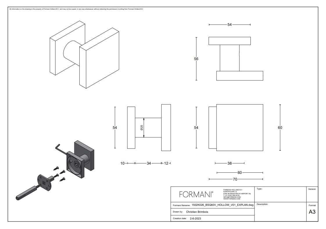 Formani | Complete Voordeurset | knop/kruk | Mat Zwart BSQ2 | SKG3 - Deurbeslag-expert