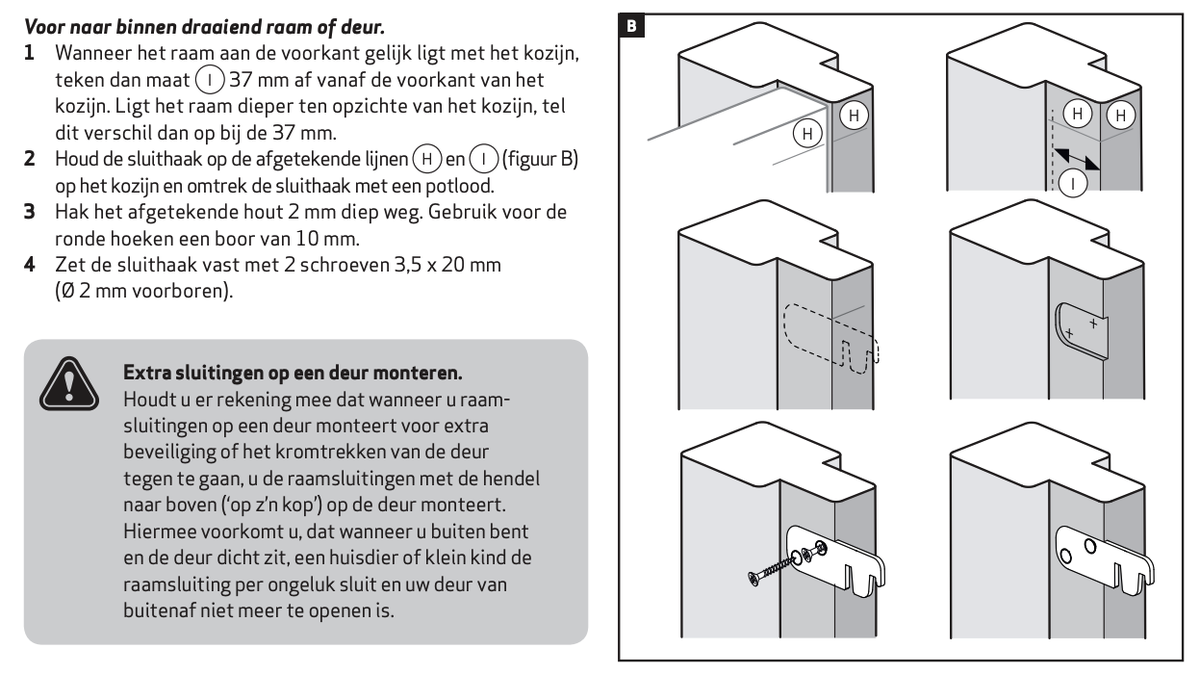 Axa sluithaak 3303 met ventilatiestand – productafbeelding