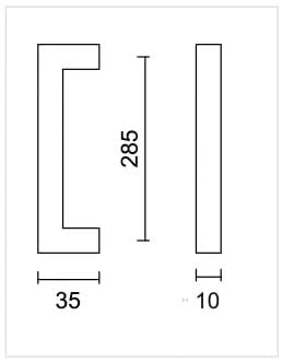 HDD Pro meubelgreep Cubica 285 mm Wit Structuur productinformatie