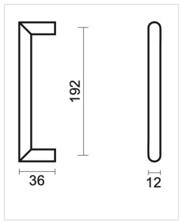 HDD Pro meubelgreep Urg 12/192 wit structuur detailweergave