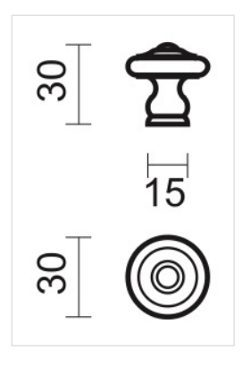 HDD Pro meubelknop Top Rond roest detail