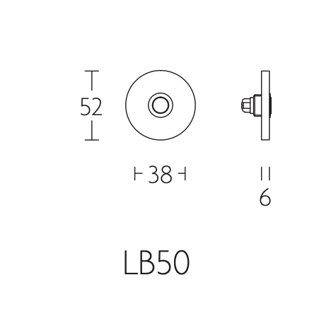 Formani BASICS LB50 deurbel rond PVD gun metal detail