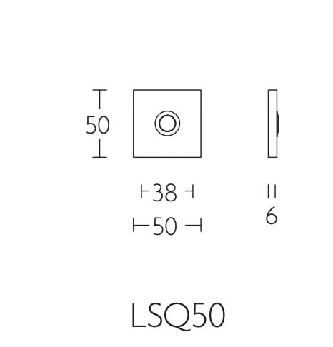 Formani SQUARE LSQ50 deurbel RVS mat detail