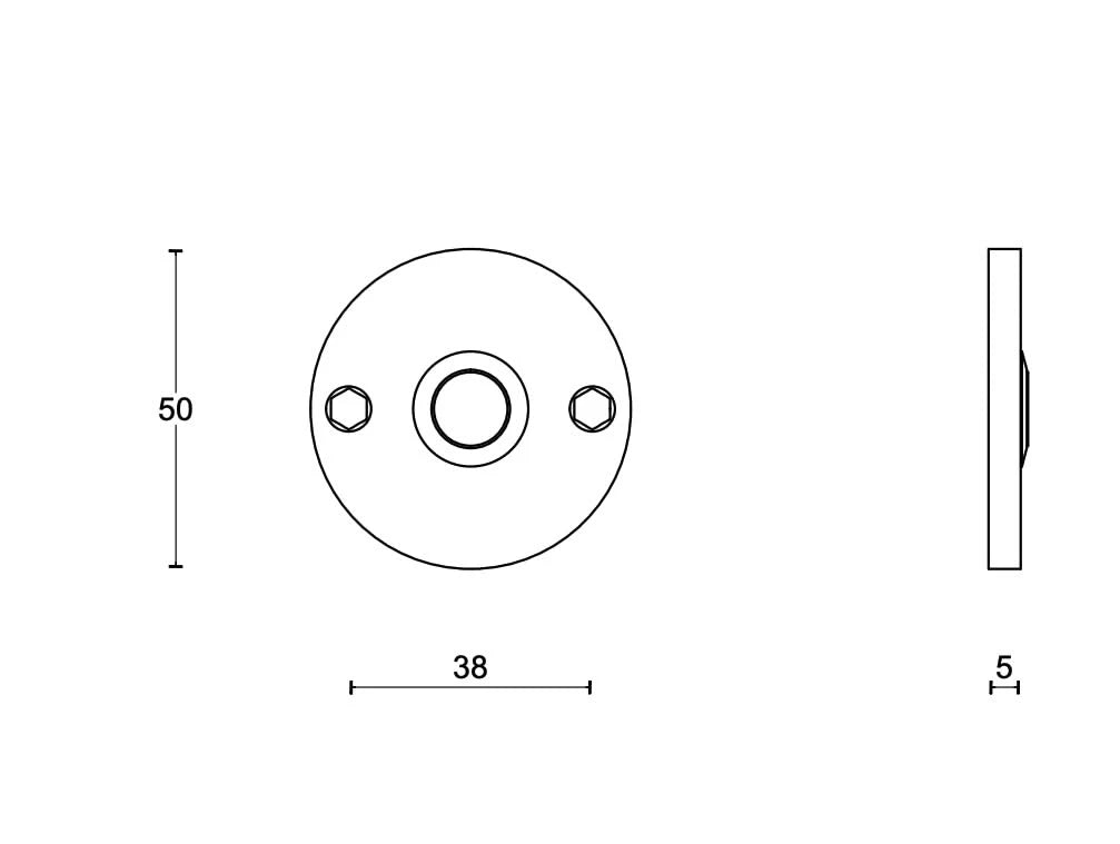 Formani ONE PB52 deurbel rond wit RVS met drukker detail