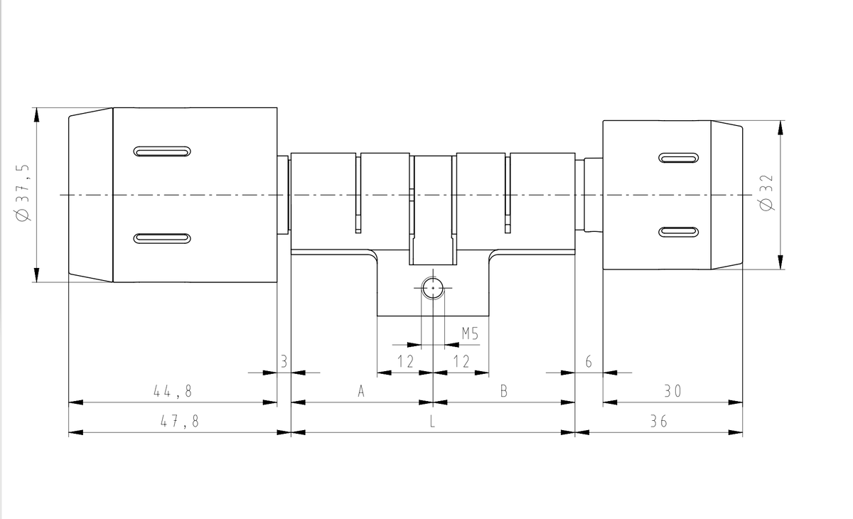 DOM Tapkey Pro eenzijdige elektronische cilinder – detail slot