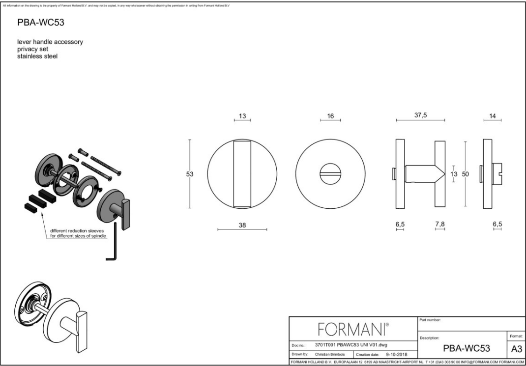 FORMANI toiletgarnituur ARC PVD mat zwart – detail