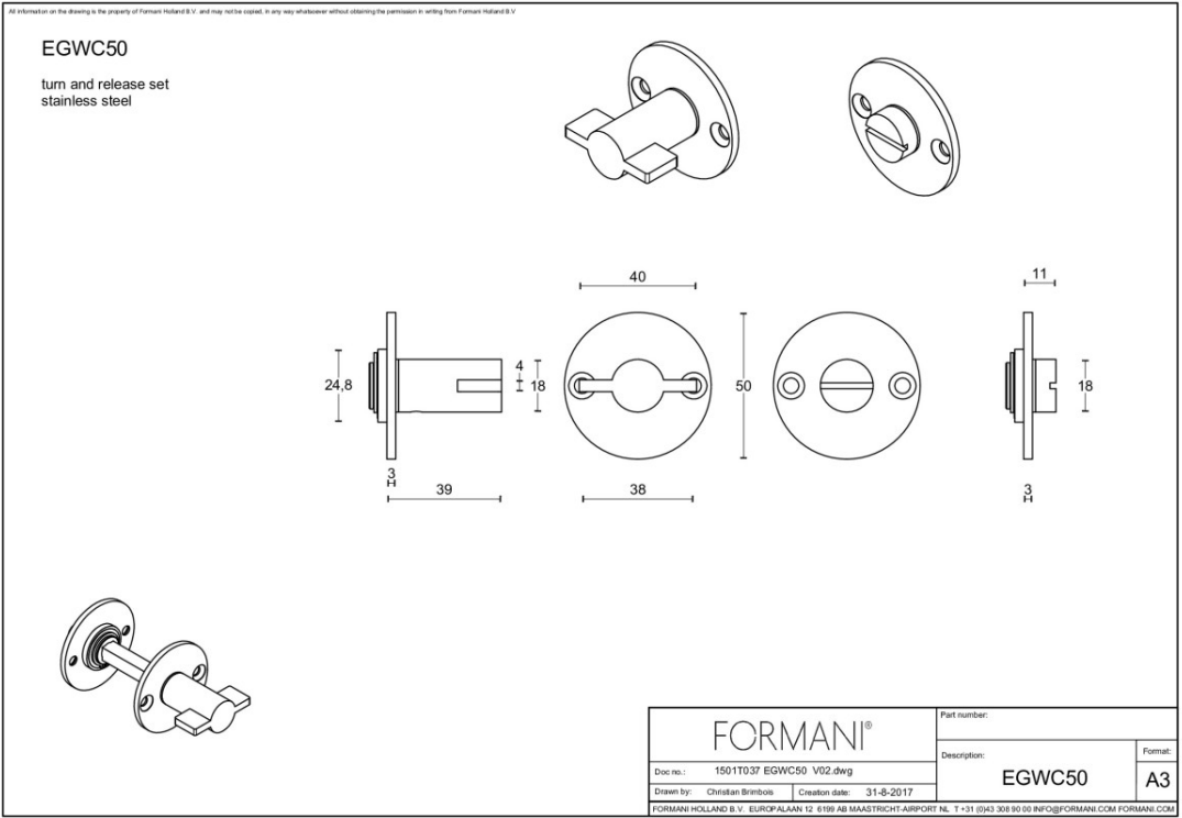 Formani toiletgarnituur mat zwart – EDGY EGWC50 (detail)