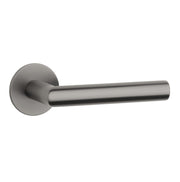 Sterk RVS deurkruk Oval 1750 basalt PVD antraciet grijs vooraanzicht
