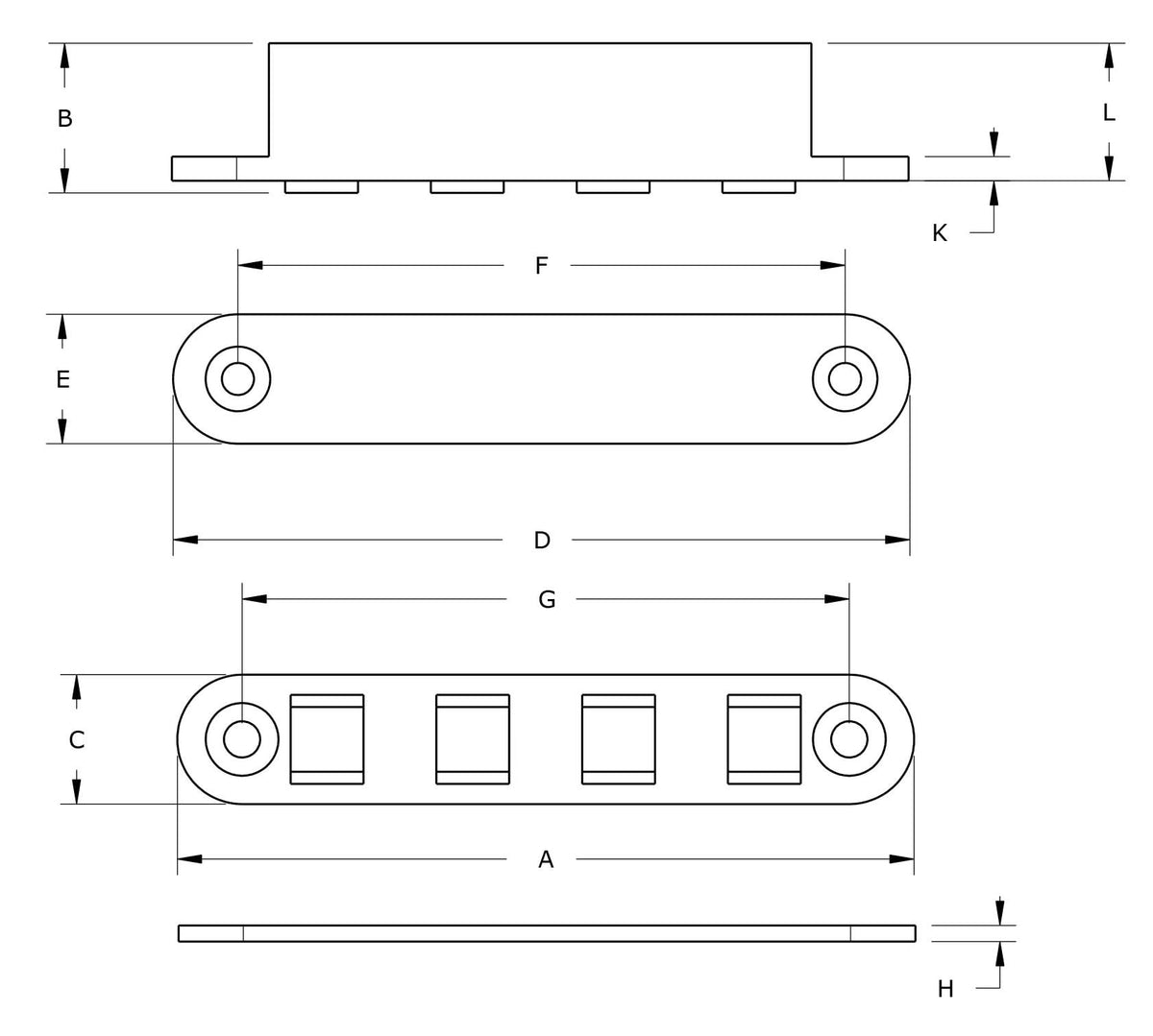 Dulimex DX magneetsnapper Super Polair type 5202E vernikkeld technische tekening