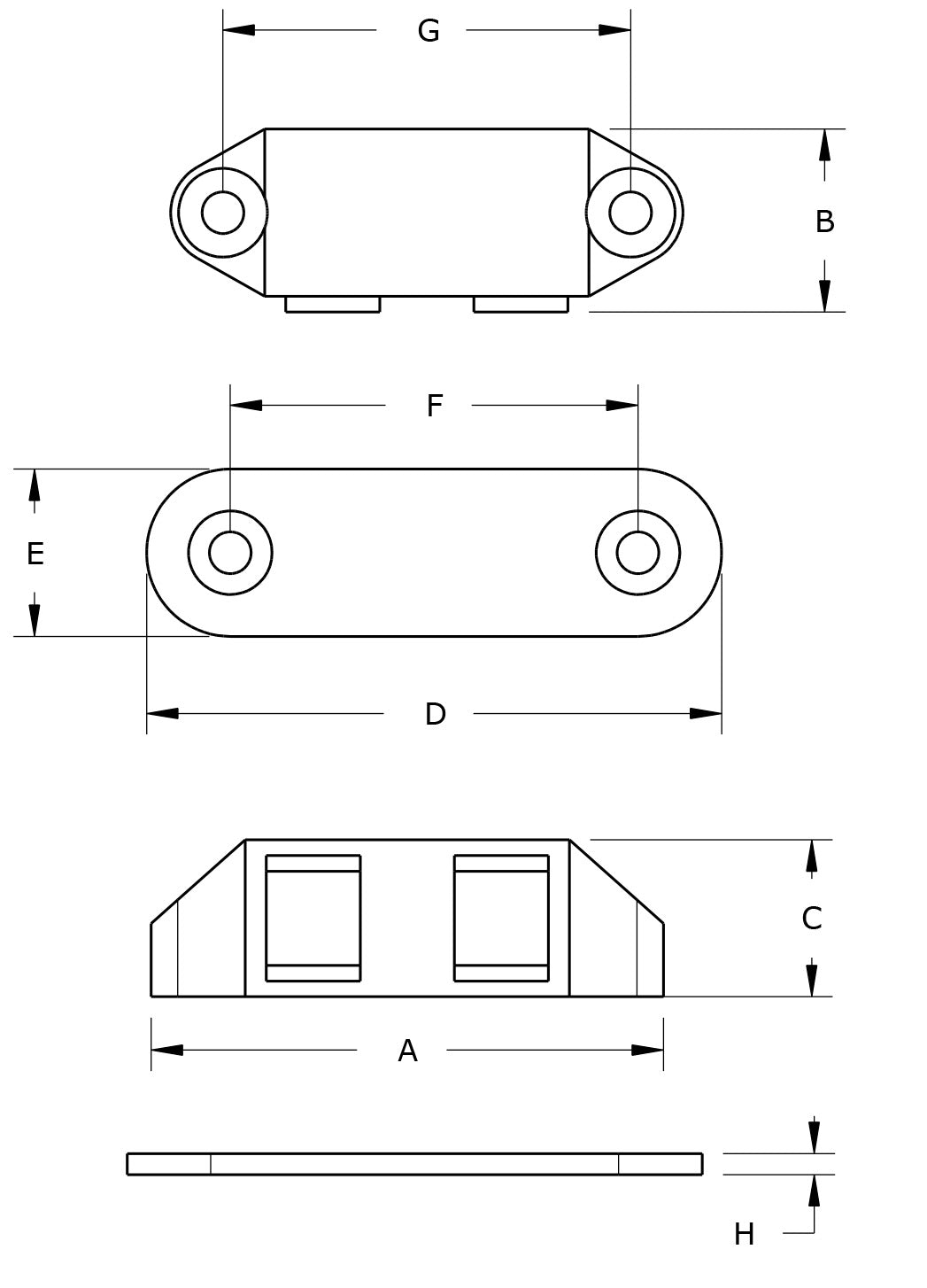 Dulimex magneetsnapper Polair type 5143E technische tekening