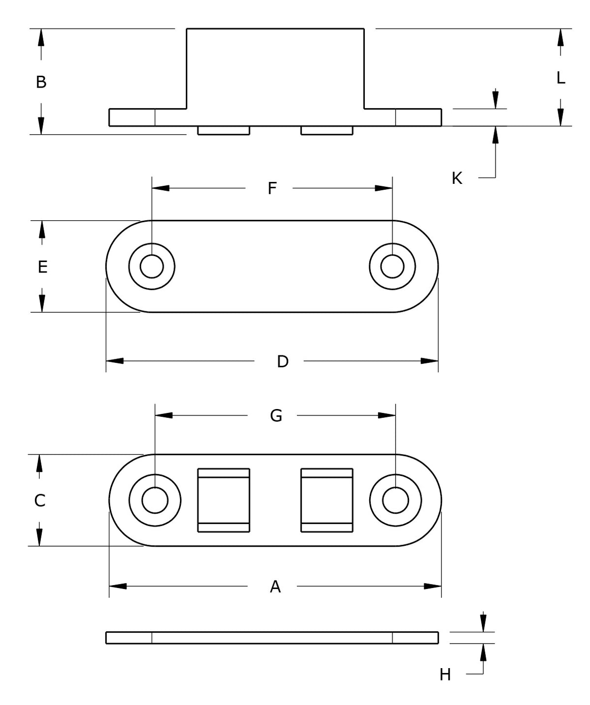Dulimex magneetsnapper Polair type 5102S technische tekening