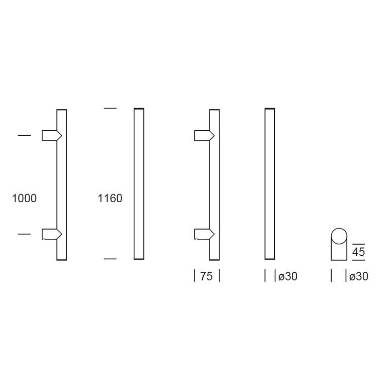 Hardbrass voordeurset Frankfurt 1160 RVS geborsteld – onderdelen van de set