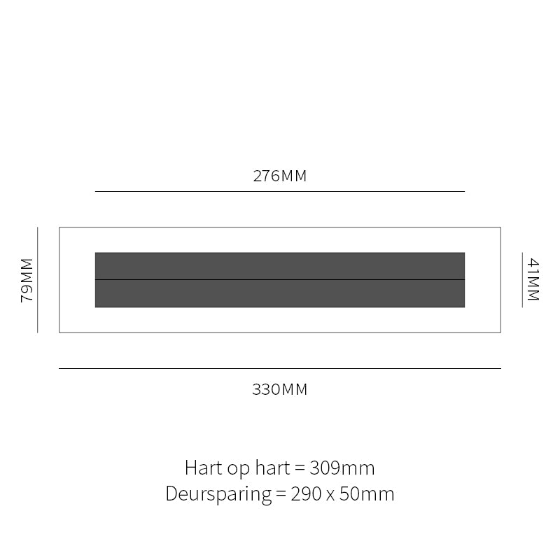 Hardbrass briefplaat PVD Gun Metal detail