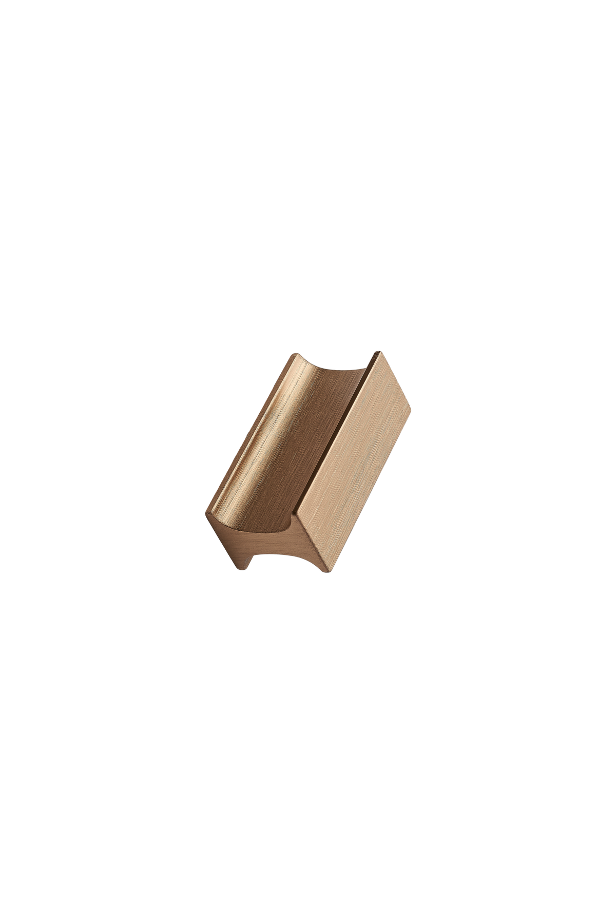 Furnipart Meubelknop Trackknop (aluminium) geborsteld messing vooraanzicht