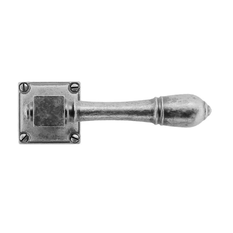 HDD Pro deurkruk Carré old silver vooraanzicht