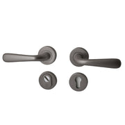 Hardbrass achterdeurset Silvia SKG3 in PVD gun metal, vooraanzicht